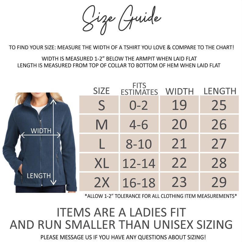 Monogrammed Fleece Jacket, Personalized Full Zip Jacket Women, Custom Embroidered Jacket, Monogrammed Gift for Her image 5