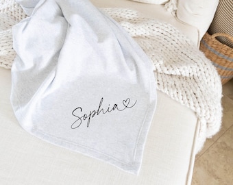 Personalized Blanket for Adults, Custom Name Throw Blanket, Fleece Stadium Blanket with Name, Custom Gifts for Women Friends Bridesmaids