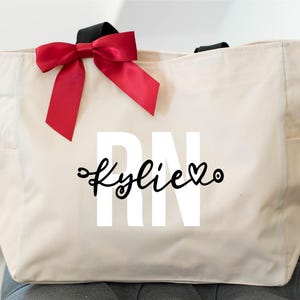 Nurse Bag, Nursing Tote Bag Personalized, Nurse Gifts, Nurse Graduation Gift, RN LPN CNA Bag, Nursing Student Gifts image 10