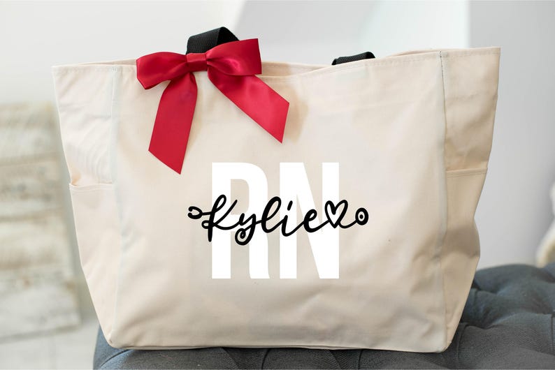 Nurse Bag, Nursing Tote Bag Personalized, Nurse Gifts, Nurse Graduation Gift, RN LPN CNA Bag, Nursing Student Gifts image 10
