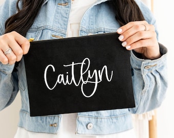 Bridesmaid Makeup Bags, Personalized Cosmetic Bags, Bridesmaid Proposal Gifts, Make up Bag
