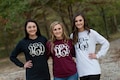 Monogram Long Sleeve Shirt, Personalized Gift for Her
