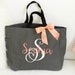 Bridesmaid Totes, Maid of Honor Gift, Bridesmaid Tote Bags with Zipper, Monogram Tote Bag Bridesmaid Gifts (BR031)