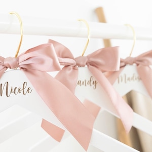 Personalized Bridesmaid Hangers, Wedding Hangers, Bride Hanger Personalized, Bridal Dress Hanger