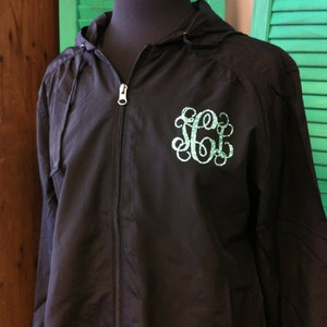 Monogrammed Rain Jacket Personalized Rain Coat A1 MG003 image 1