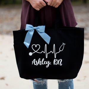 Nurse Tote Bag, RN Tote, Personalized Tote Bag, Nurse Gift, RN Gift, Gift for Nursing Student, Lpn, Cna