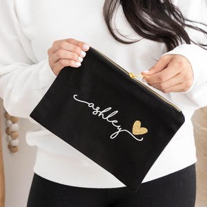 Personalized Makeup Bag, Bridesmaid Gifts Proposal, Custom Cosmetic Bag, Bachelorette Party Favors, Personalized Gifts for Her