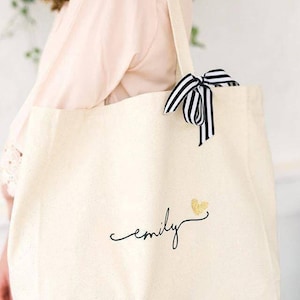 Bridesmaid Tote Bags, Personalized Bridesmaid Bags, Canvas Tote Bag Custom, Bridal Party Bridesmaid Gifts