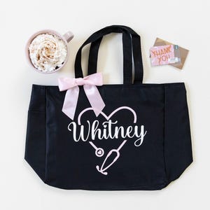 Nurse Tote Bag, RN Tote, Personalized Tote Bag, Nurse Gift, RN Gift, Gift for Nursing Student, Lpn, Cna, Nurse Graduation Gift