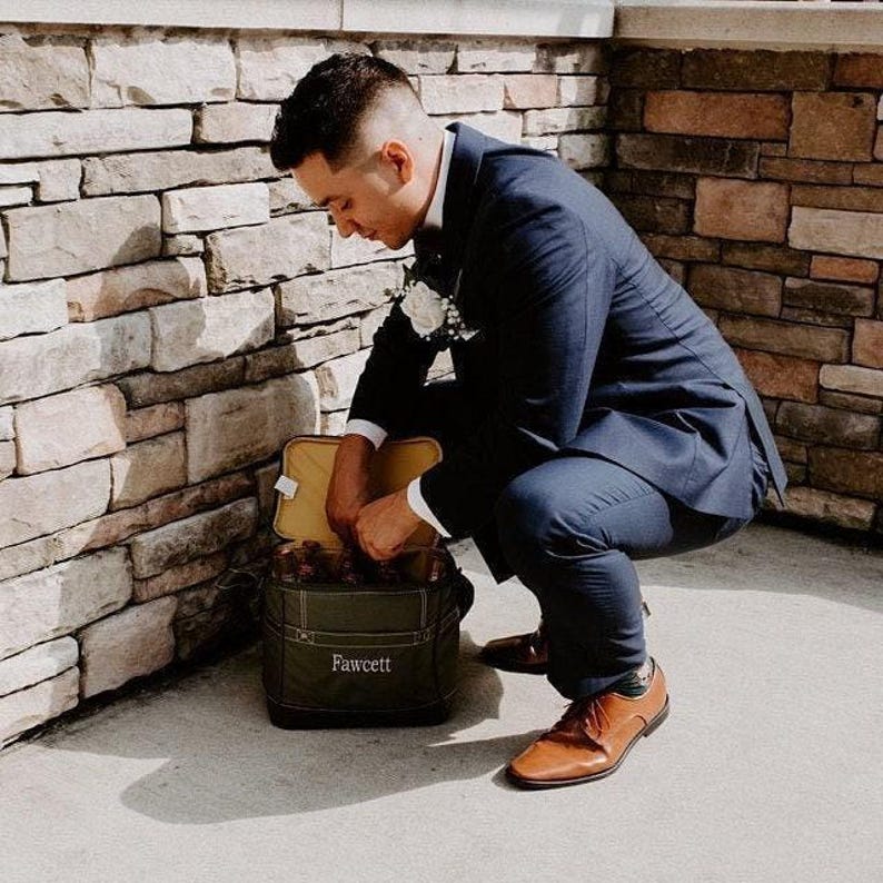 Groomsmen Cooler, Personalized Cooler, Groomsmen Gifts, Beer Cooler, Gift for Groom, Father's Day Gift image 1