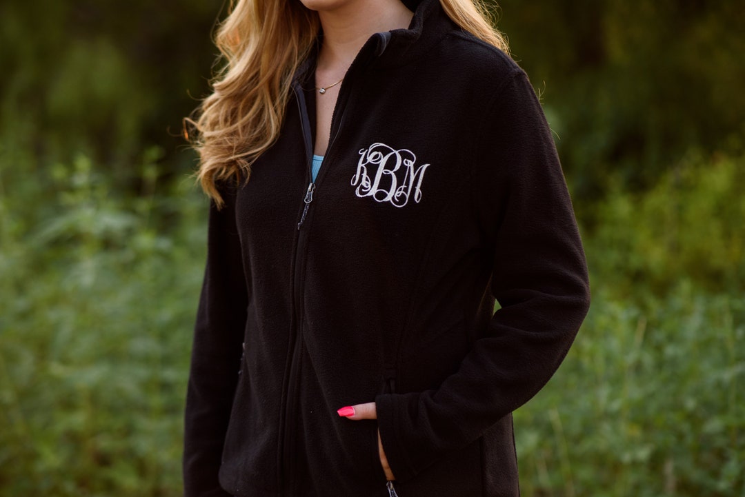 monogram fleece jacket