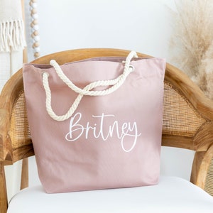 Bridesmaid Beach Bag, Bachelorette Bags, Personalized Beach Bag, Bachelorette Party Gifts for Bridesmaids image 1