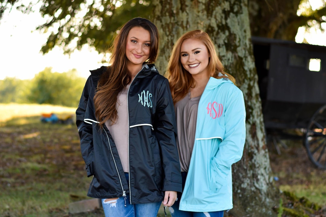Charles River Monogram Rain Coat New Englander Personalized