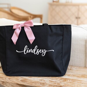 Bridesmaid Tote Bags, Maid of Honor Tote, Personalized Bridesmaid Bags, Bridal Party Bridesmaid Gifts BR206 image 2