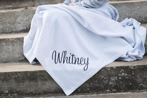 Monogram Blanket ~ Monogrammed Fleece Throw ~ Gift for Her ~ Gift Under