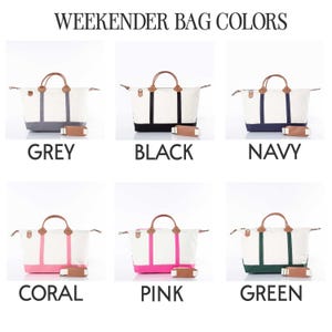 Sac week-end femme, sac de sport personnalisé, sac de sport en toile, cadeau de demoiselle d'honneur, cadeaux personnalisés pour elle image 2