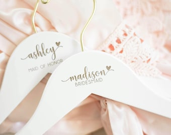 Bridesmaid Hangers Personalized Bridesmaid Hangers Wedding Hangers Bride Hanger Personalized Bridal Hanger Engraved