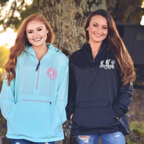 Charles River Monogrammed Pullover Rain 