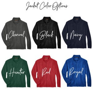 Fleece Jackets for Women, Monogram Full Zip Jacket, Zip Up Womens Jacket Custom Embroidered bild 4