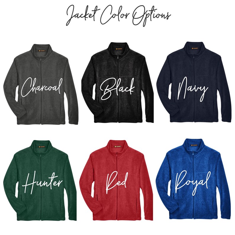 Fleece Jackets for Women, Monogram Full Zip Jacket, Zip Up Womens Jacket Custom Embroidered bild 4