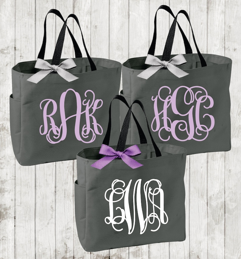 Personalized Bridesmaid Tote Bag, Monogram Tote, Bridesmaid Tote, Bridesmaid Gift, Bridal Party Tote image 1