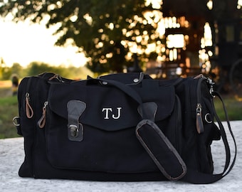 Sac de week-end personnalisé pour homme, sac de sport en toile pour homme, cadeau de garçon d'honneur, sac de voyage, cadeau pour homme d'honneur