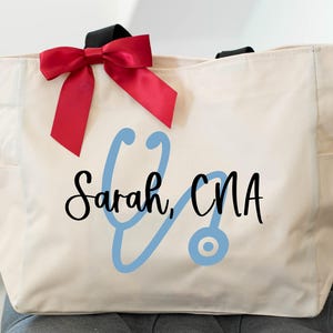 Nurse Bag, Nursing Tote Bag Personalized, Nurse Gifts, Nurse Graduation Gift, RN LPN CNA Bag, Nursing Student Gifts image 11