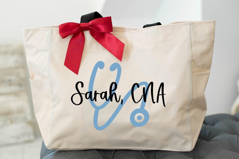 Nurse Bag, Nursing Tote Bag Personalized, Nurse Gifts, Nurse Graduation Gift, RN LPN CNA Bag, Nursing Student Gifts image 11
