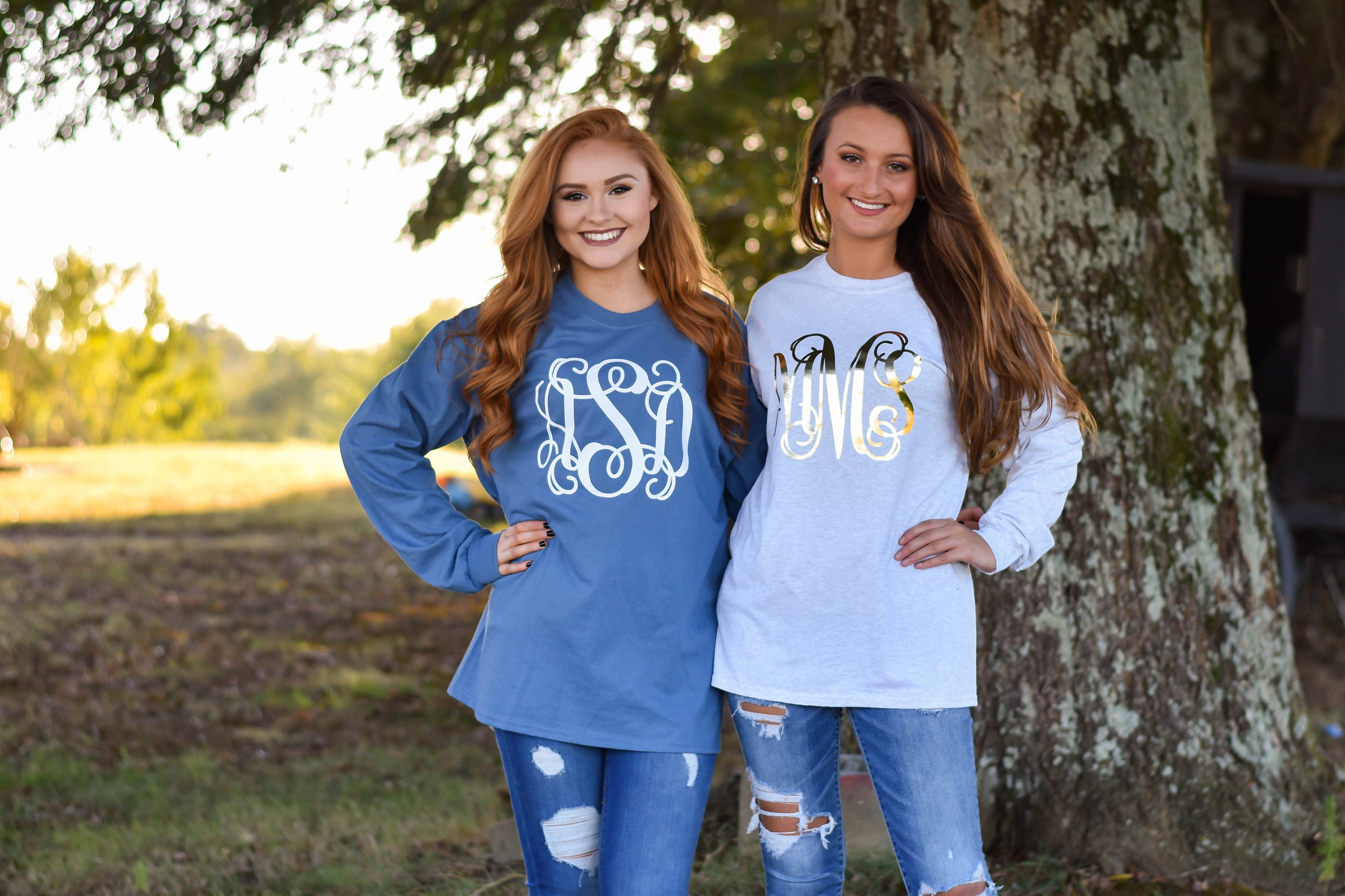 Monogrammed Long Sleeve Shirt Christmas 