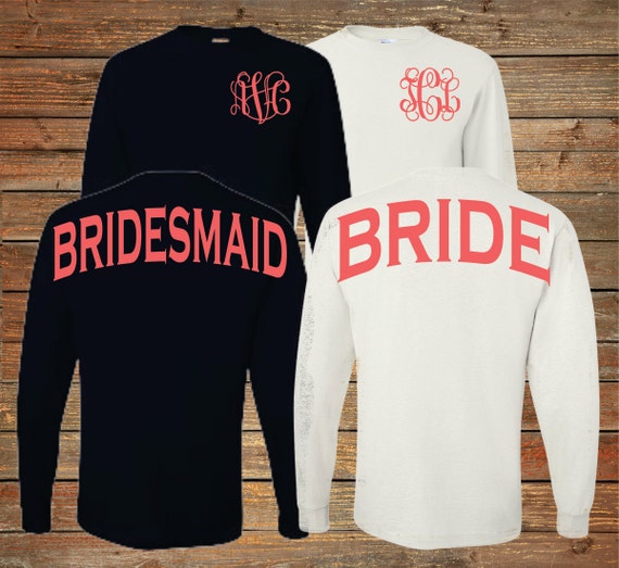 bridesmaid long sleeve shirts
