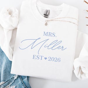 Custom Bride Sweatshirt, Future Mrs Sweatshirt, Personalized Engagement Gift for Bride, Bridal Shower Gifts for Bride to Be