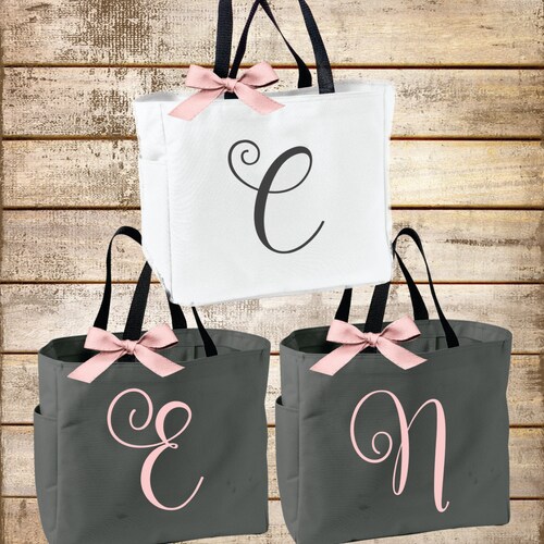 Bridesmaid Tote Bags Maid of Honor Tote Personalized - Etsy