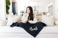 Personalized Blanket, Custom Throw Blanket for Women, Fleece Stadium Blanket, Customized Gifts for Friends