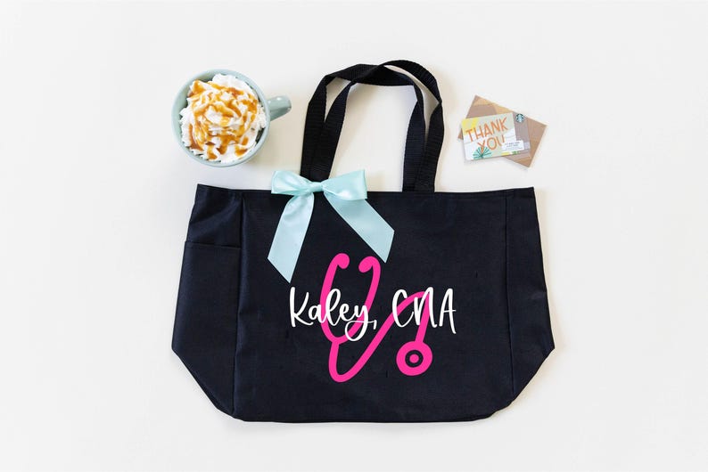 Nurse Bag, Nursing Tote Bag Personalized, Nurse Gifts, Nurse Graduation Gift, RN LPN CNA Bag, Nursing Student Gifts image 1