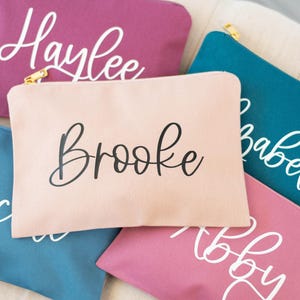 Bridesmaid Makeup Bags, Personalized Cosmetic Bags, Bridesmaid Proposal Gifts, Make up Bag