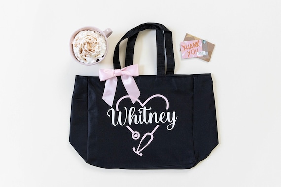 Nurse Tote Bag, RN Tote, Personalized Tote Bag, Nurse Gift, RN Gift, Gift for Nursing Student, Lpn, Cna, Nurse Graduation Gift
