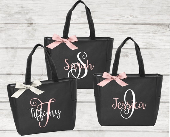 Elegant Large Monogram Tote Bag - PARTY INVITATION SHOP