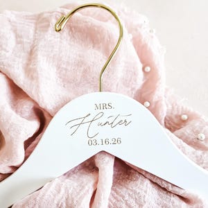 Custom Bridal Hanger, Bride Hanger For Wedding Dress, Personalized Bride Hanger, Bride Gifts image 1