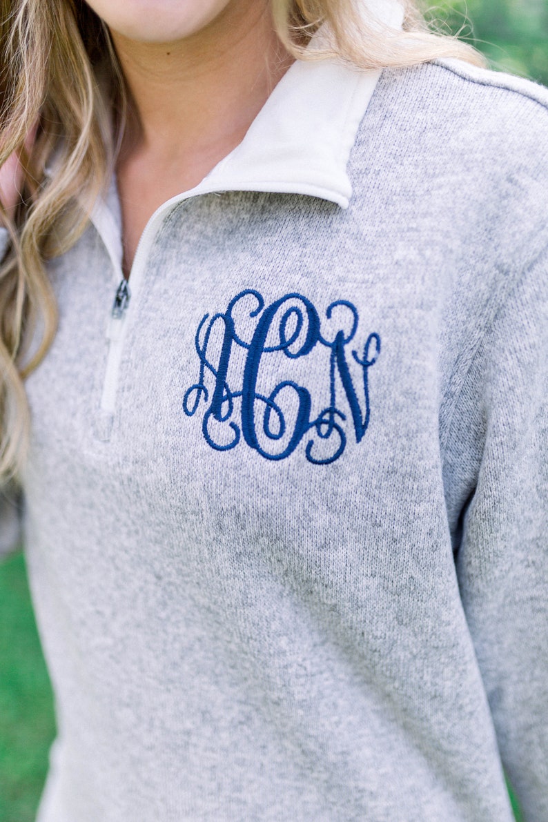 monogrammed sweater