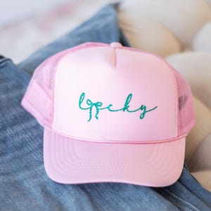 Lucky Hat with Bow, St Patricks Day Hat for Women, St Pattys Day Cute Trucker Hat, St Paddys Day Gift