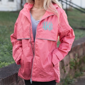 Monogrammed Rain Jacket for Women Rain Coat Personalized Gifts for Her image 3