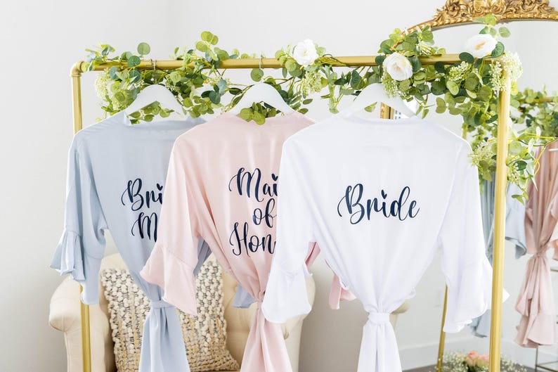 Bridesmaid Robes, Bridesmaids Gifts, Bridal Party Robes for Bridesmaids, Bridal Robe for Bride zdjęcie 1