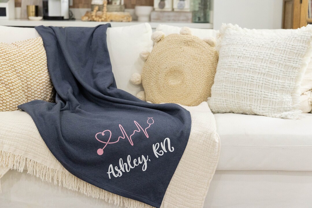 Personalized Nurse Blanket, Custom Throw Blanket, Gift for Nurse