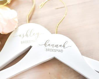Bridesmaid Hanger, Bridal Wedding Hangers, Bride Hanger Personalized