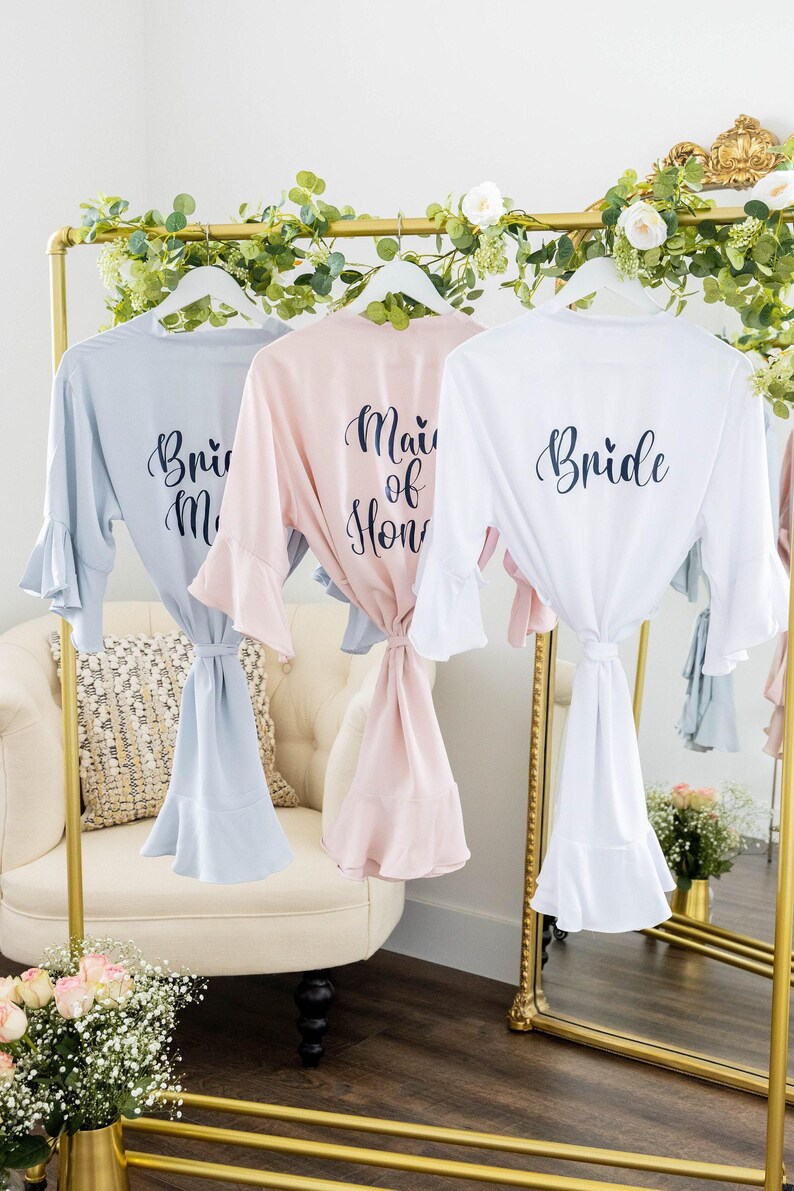 Bridesmaid Robes, Bridesmaids Gifts, Bridal Party Robes for Bridesmaids, Bridal Robe for Bride zdjęcie 2