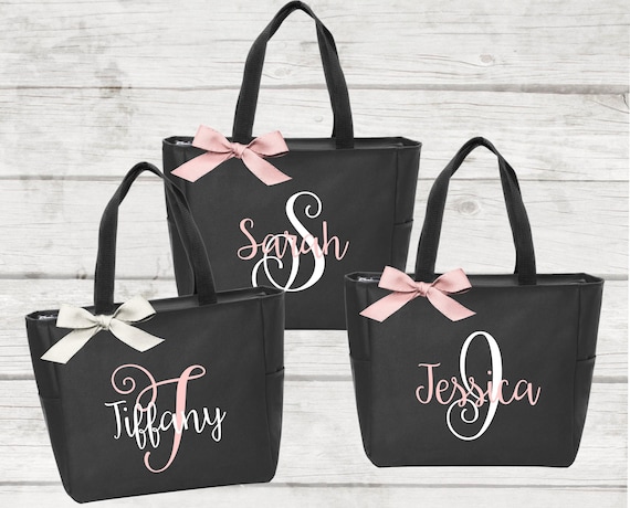 Monogrammed Tote Bag Bridesmaid Tote Bags Monogrammed Bridesmaid Totes Personalized Tote Bags Monogrammed Tote Bride Tote Bag
