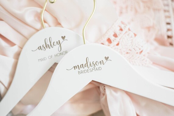 Bridesmaid Bridal Dress Hanger With Name Bridesmaid Hangers