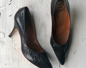 Dolcis 'Debütanten' Schuhe |  50er Jahre Braune Stilettos | Schokoleder Absatz UK5