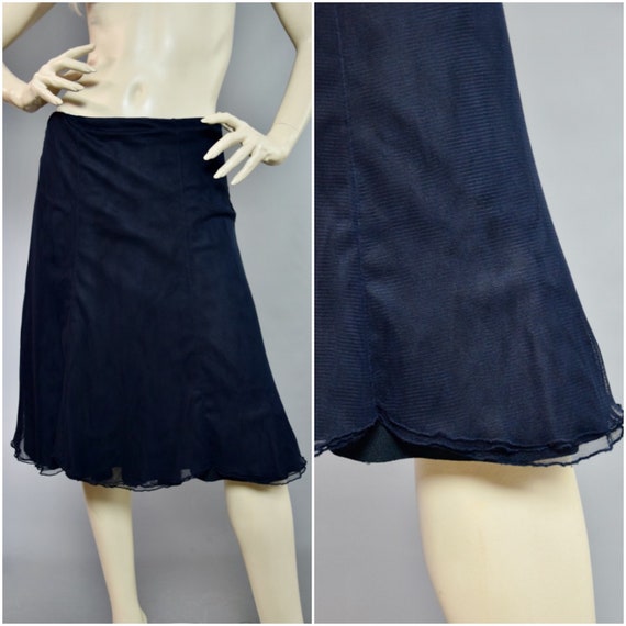 CHANEL Midi Skirt | Moss Crepe Midi | Net Layered