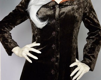 jeff Banks Samt Mantel | 70er Jahre Panne Samt Jacke | Prinzessin Style Mantel
